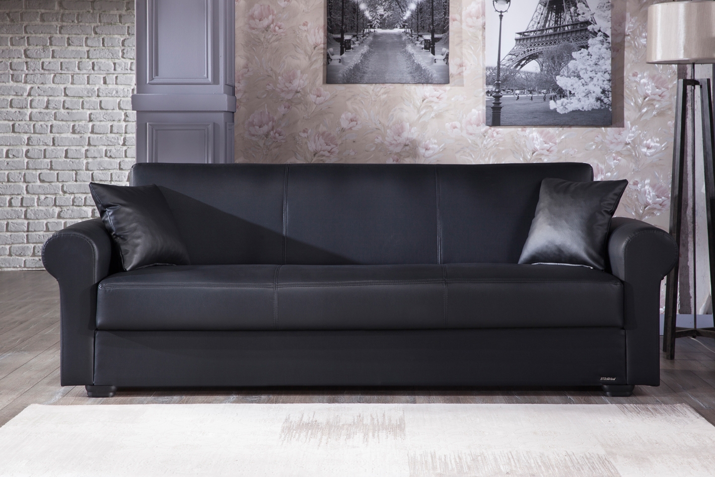Floris PU Storage Sleeper Sofabed