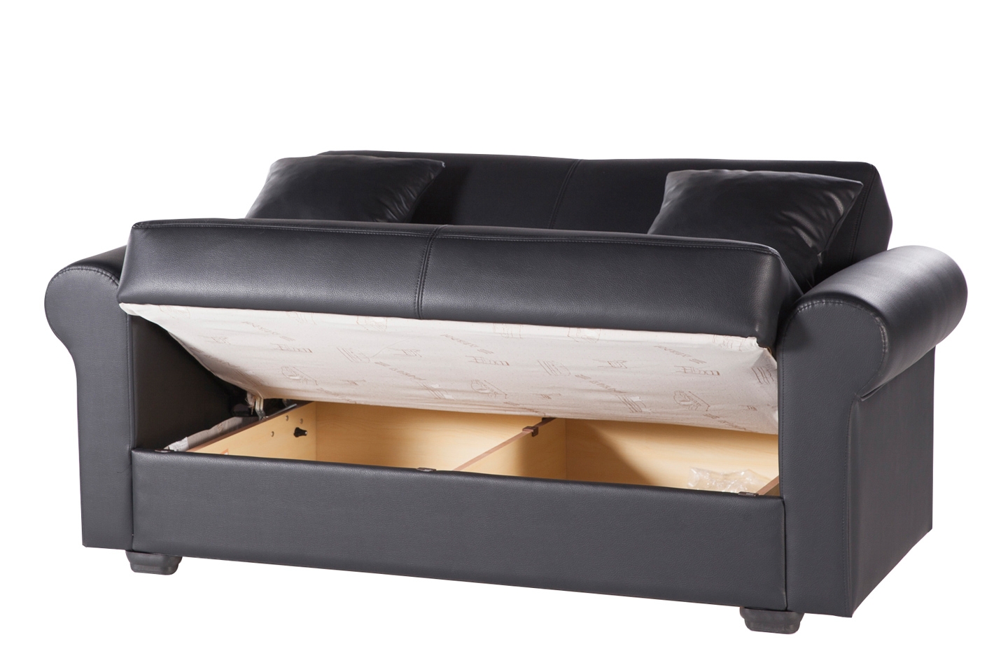 Floris PU Storage Sleeper Loveseat