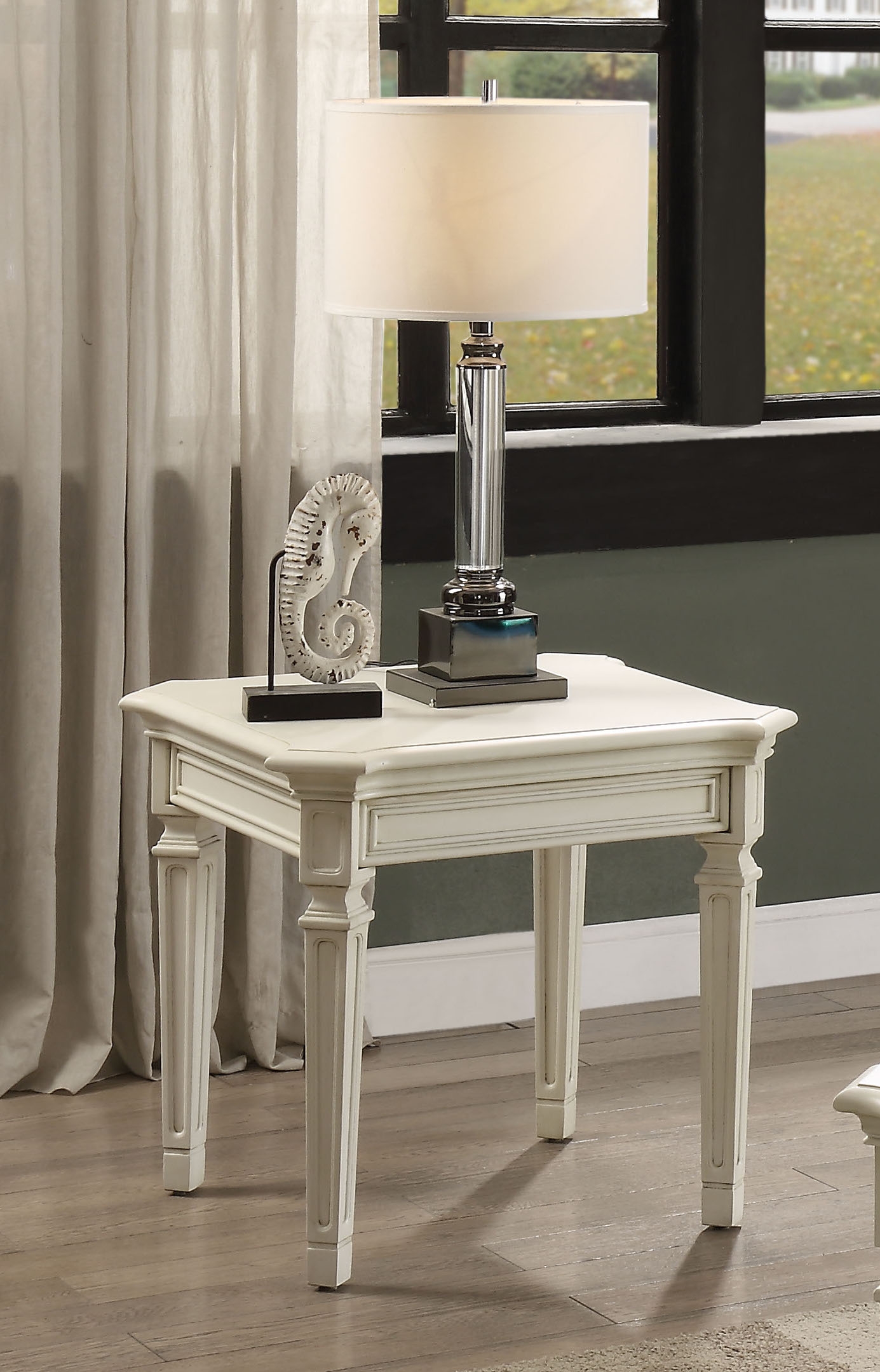 Florissa Wood/Wood Veneer Square End Table