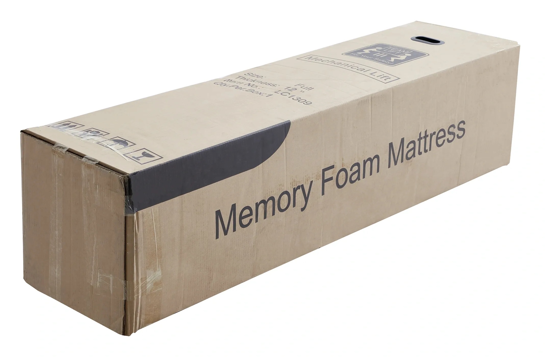 FM12 12-inch Height Memory Foam Tight Top Rolled Up Mattress