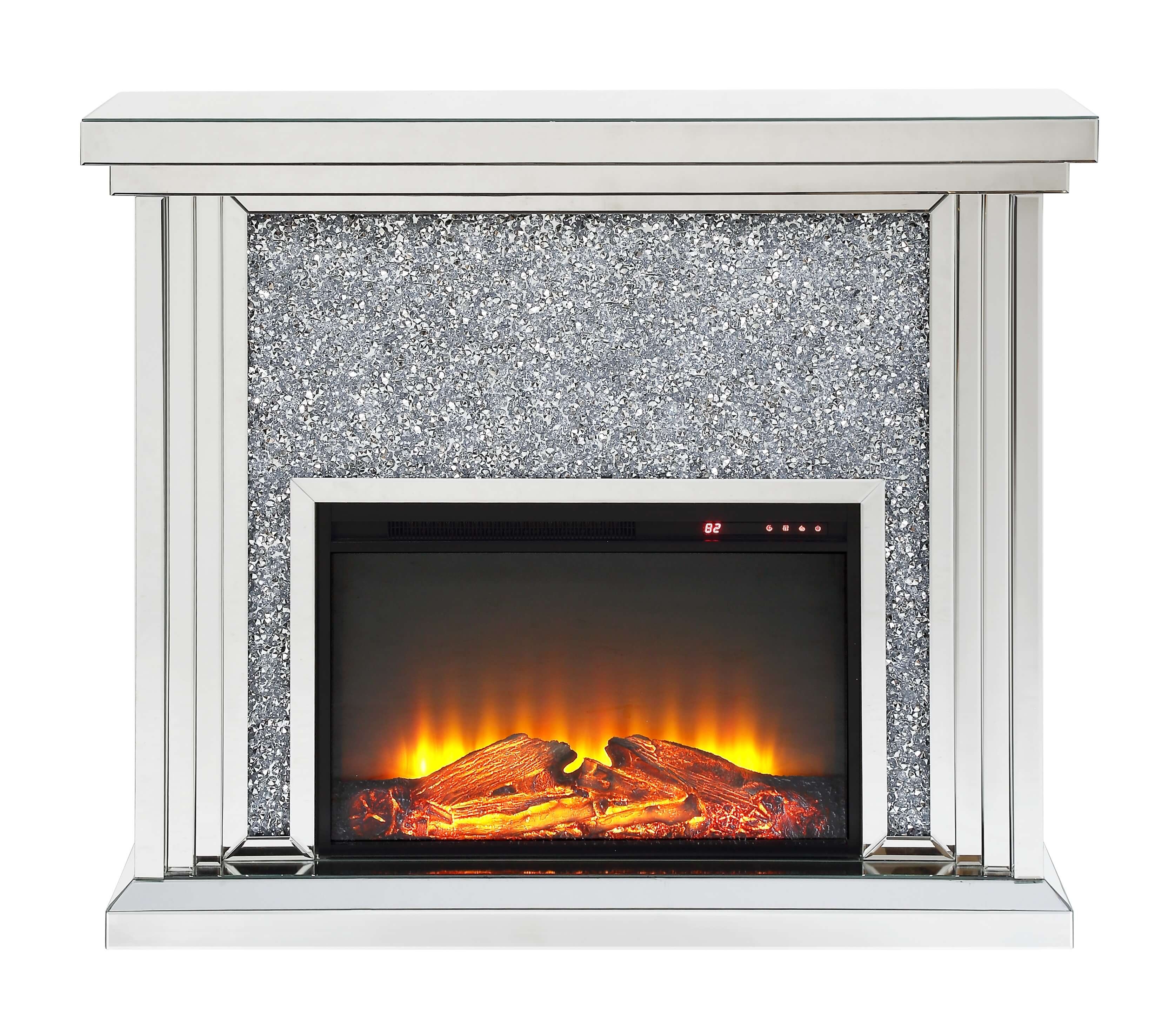 SM Mirrored Indoor Fireplace Mantle