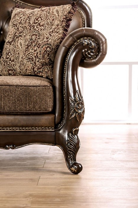 Ensenada Leatherette/Fabric Sofa