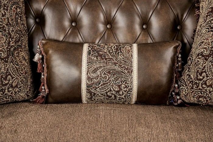 Ensenada Leatherette/Fabric Sofa