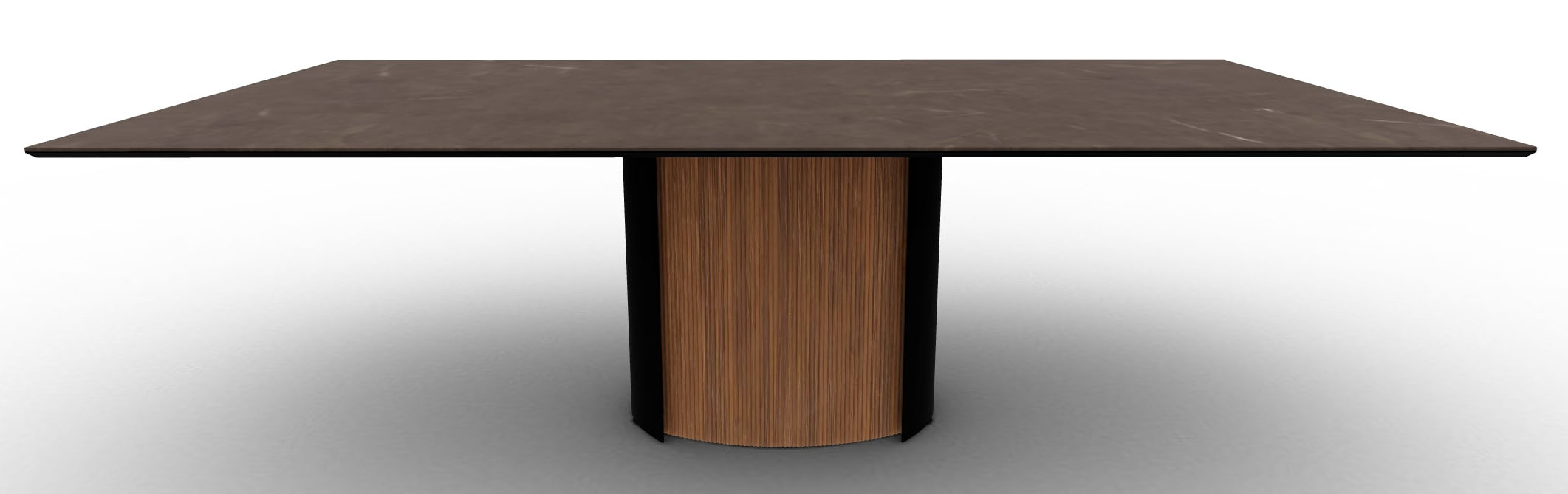 Yoroi W78.7-inch Ceramic/Metal/Wood Customizable Rectangular Dining Table