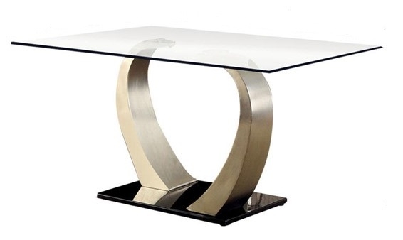 Nova Glass/Metal Rectangular Dining Set