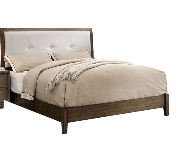Enrico Leatherette/Wood Panel Bed
