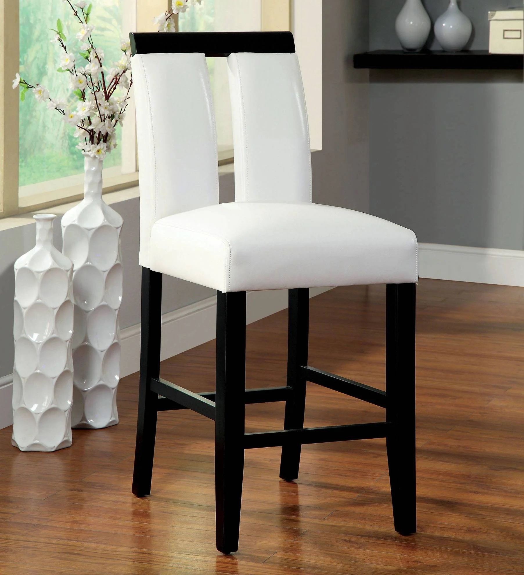 Luminar II Wood/Glass LED Counter Height Dining Set