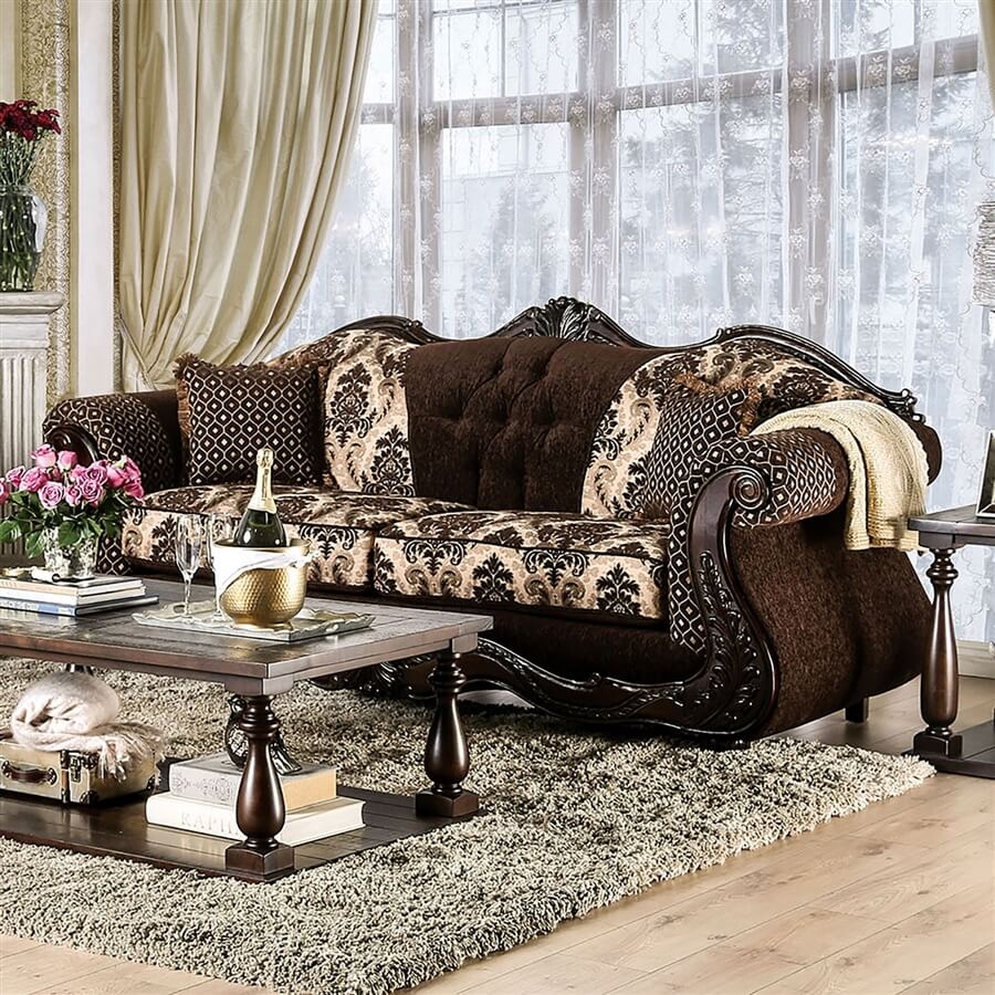 Ronja Fabric Button Tufted Living Room Set
