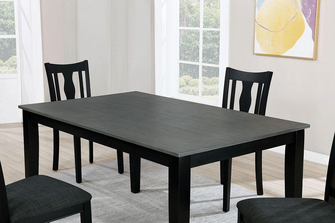 Carbey 5-Piece Wood Rectangular Dining Set