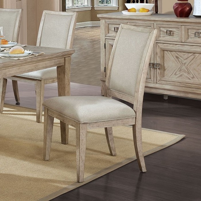 Cerise Fabric/Wood Dining Side Chair, Set of 2