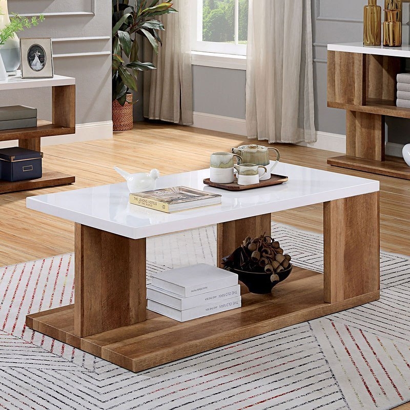 Majken Wood Storage Coffee Table