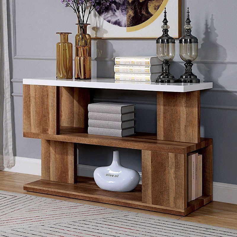 Majken Wood Storage Sofa Table