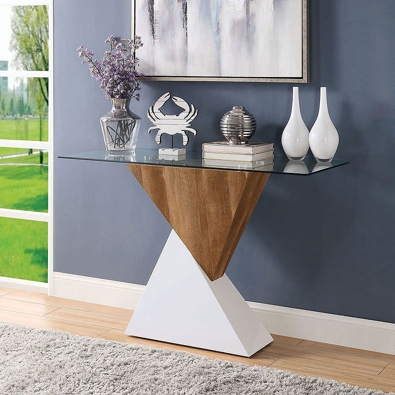 Bima Glass/Wood Coffee Table Set