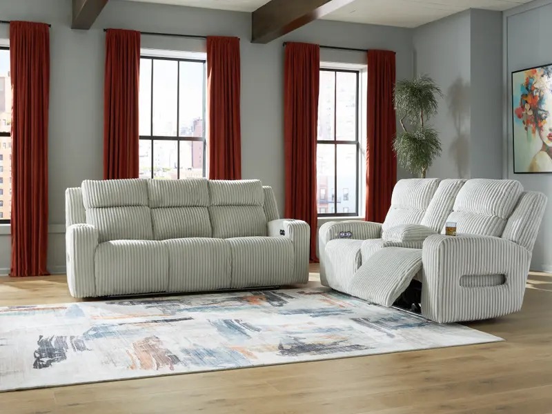 Forest Lake Polyester Power Reclining Living Room Set