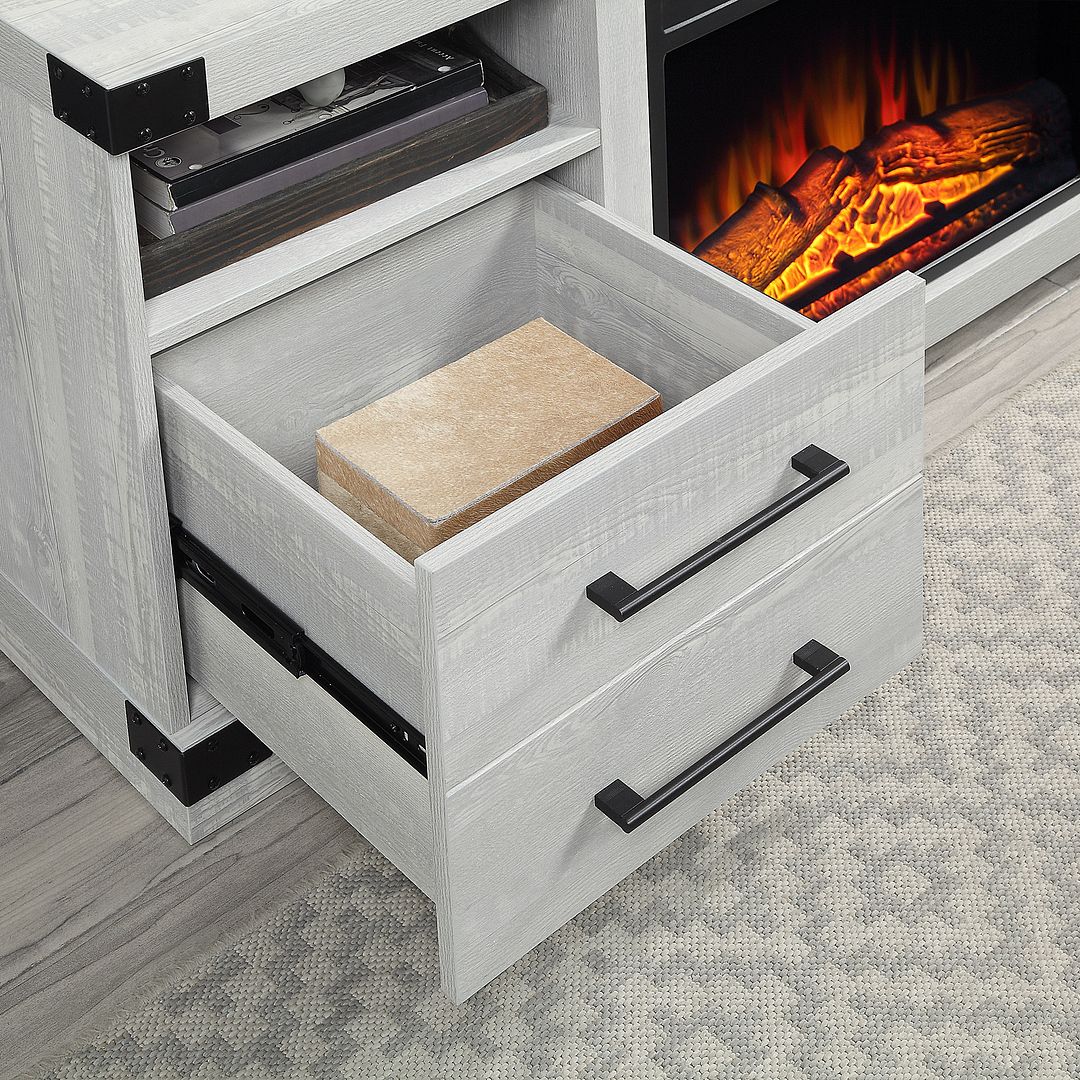 Richmond 60-inch Fireplace w/2 Drawers & 2 Shelves