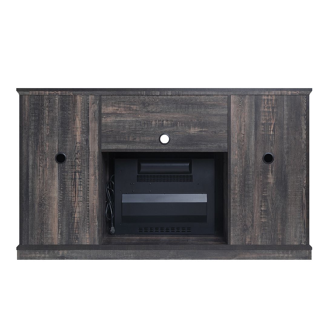 Myrtle 60-inch Fireplace w/2 Sliding Doors & Media Wire Management