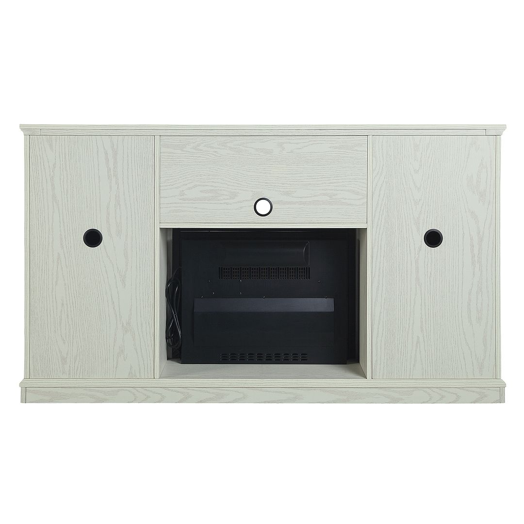 Myrtle 60-inch Fireplace w/2 Sliding Doors & Media Wire Management