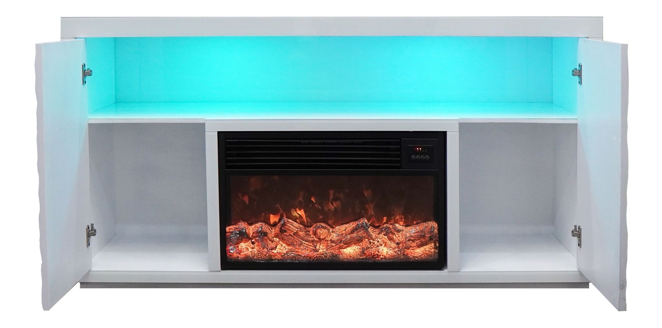 Timeless Electric Fireplace with Color LED Panel & Remote