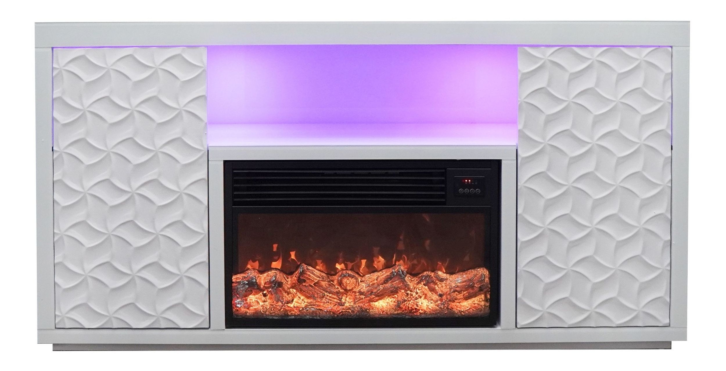 Timeless Electric Fireplace with Color LED Panel & Remote