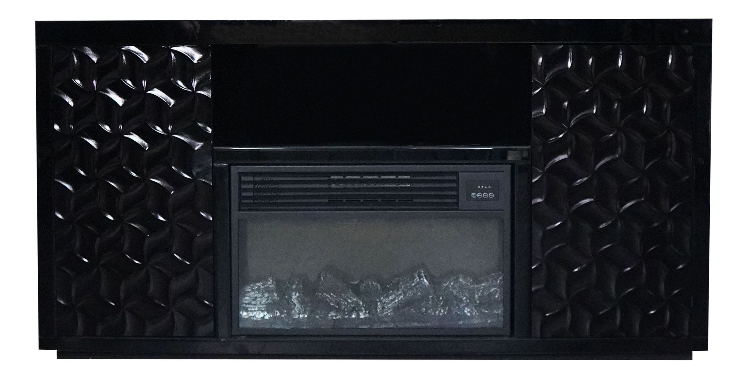 Timeless Electric Fireplace with Color LED Panel & Remote