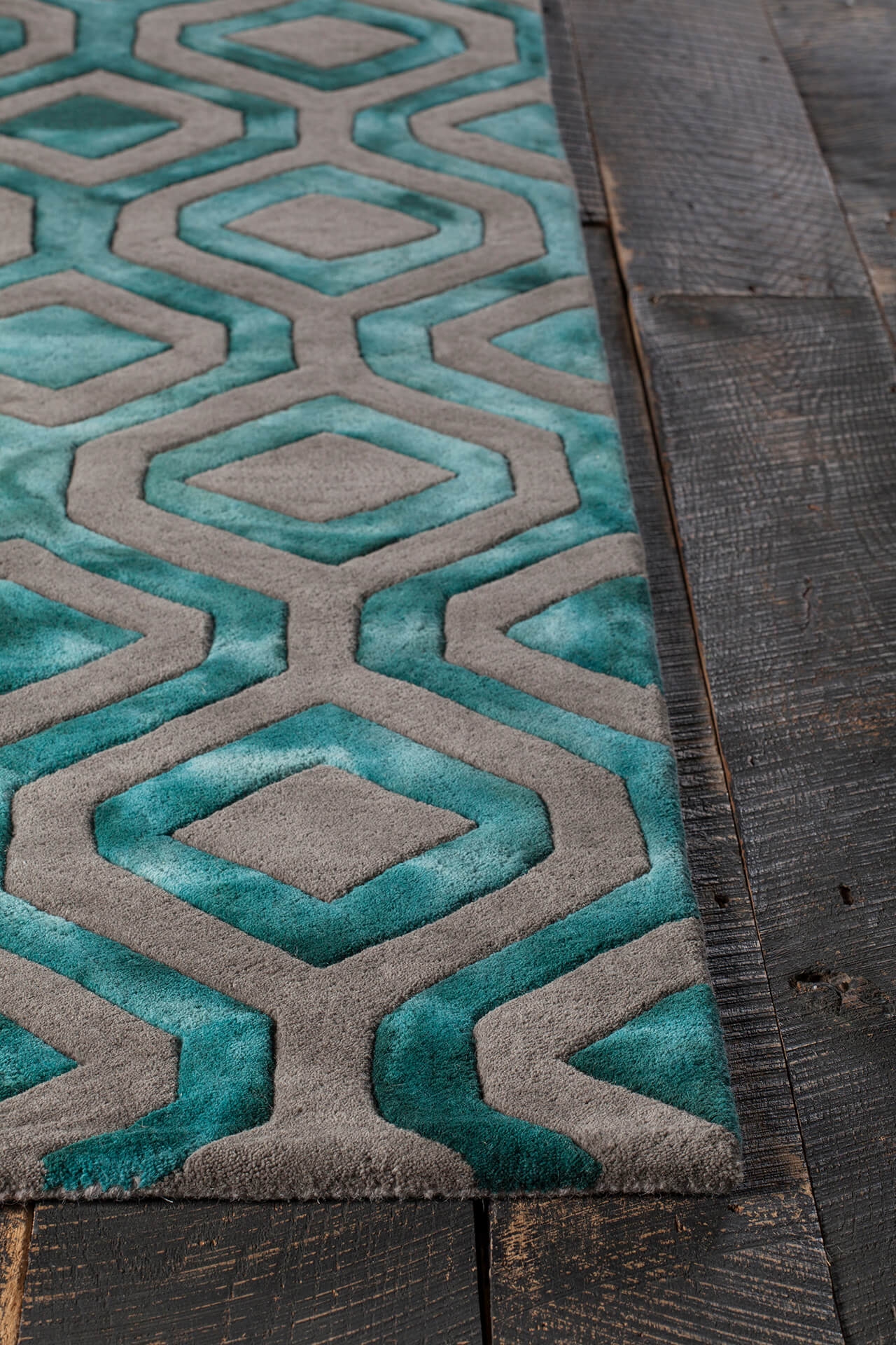 Fran Wool Rectangular Hand-tufted Rug, 5' x 7'6"