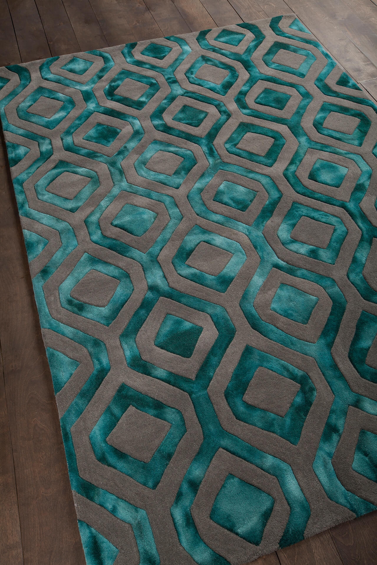 Fran Wool Rectangular Hand-tufted Rug, Composition 2