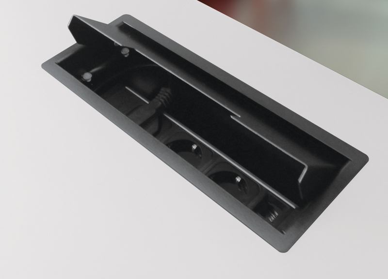 Nova Crescent Desk cable management box