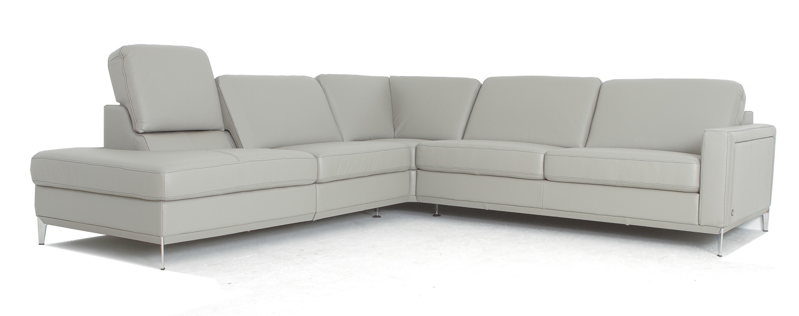 Frankfurt Top Grain Leather L-Shaped Sectional Sofa