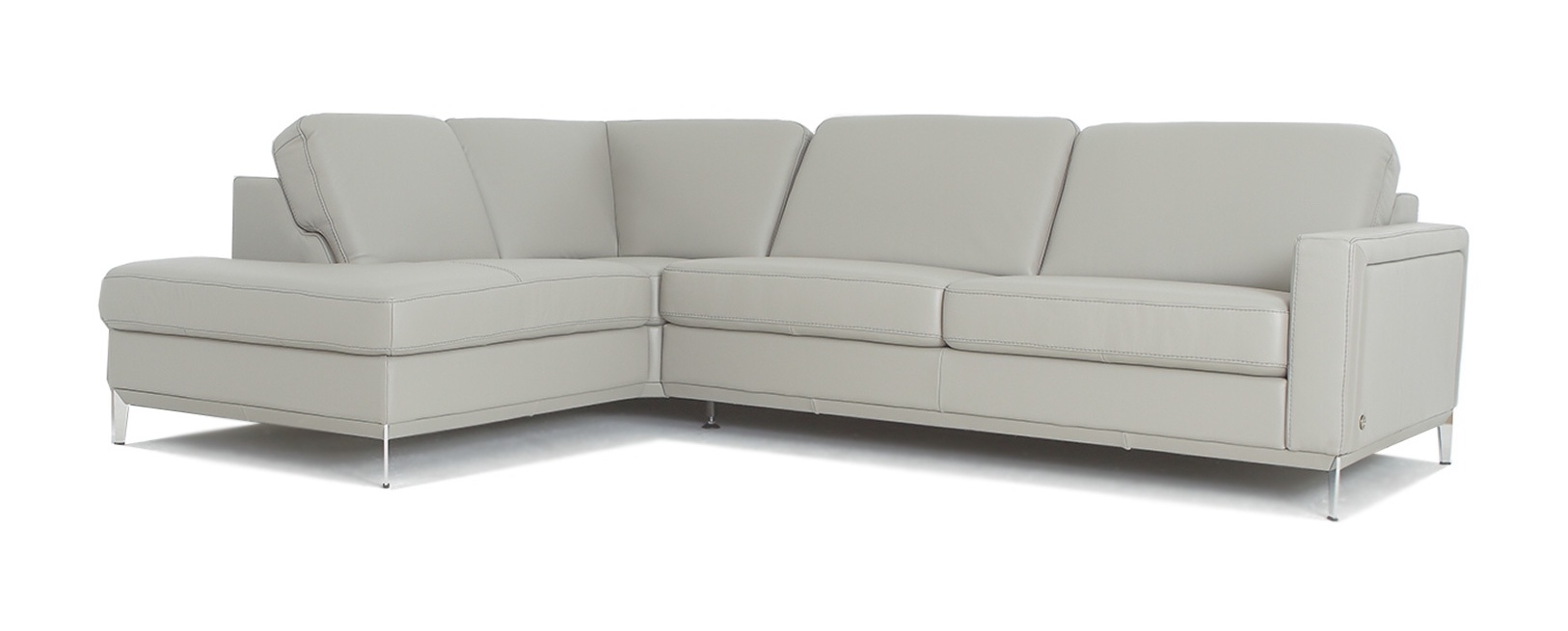 Frankfurt Top Grain Leather L-Shaped Sectional Sofa