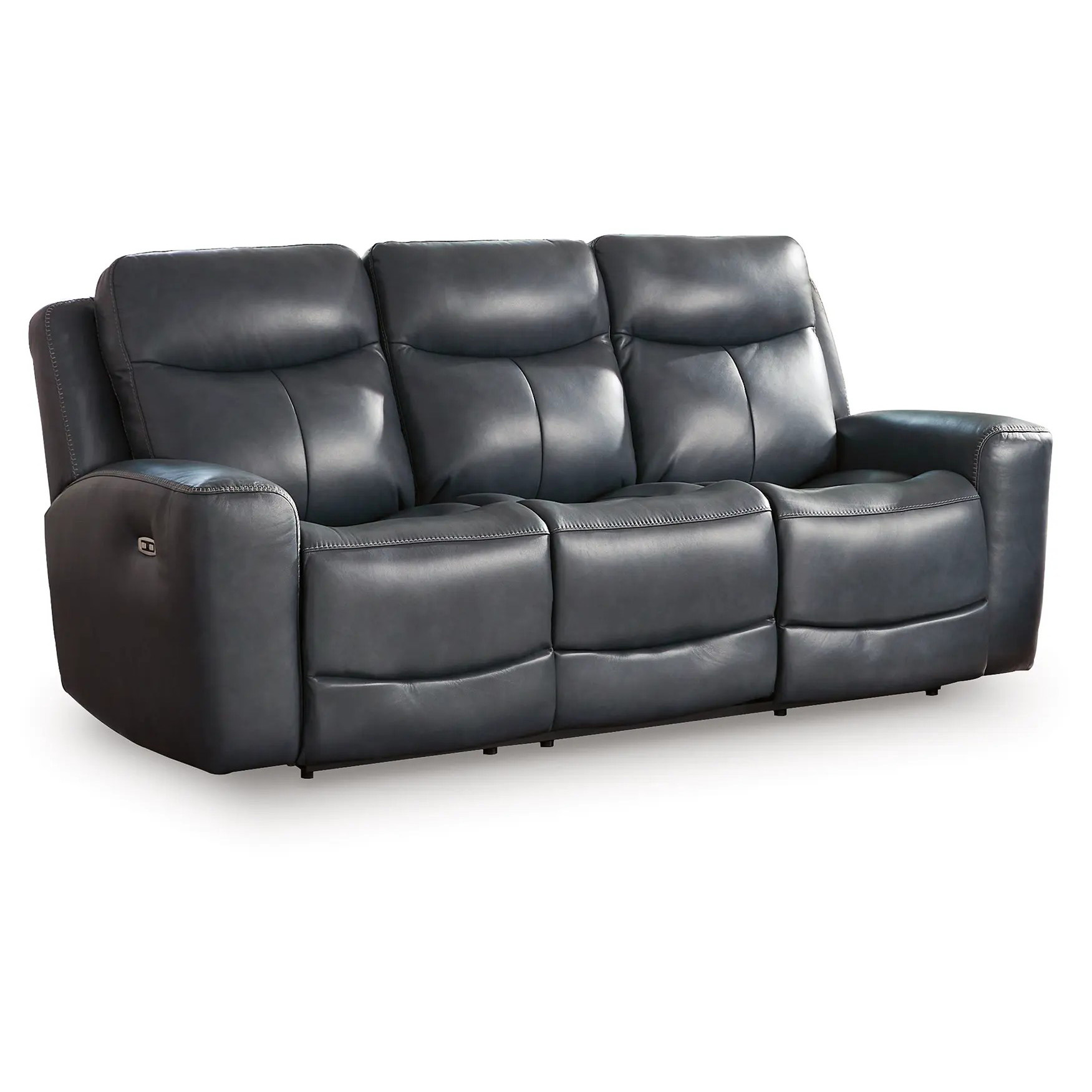 Next Move Leather Power Reclining Living Room Set with Adjustable Headrest