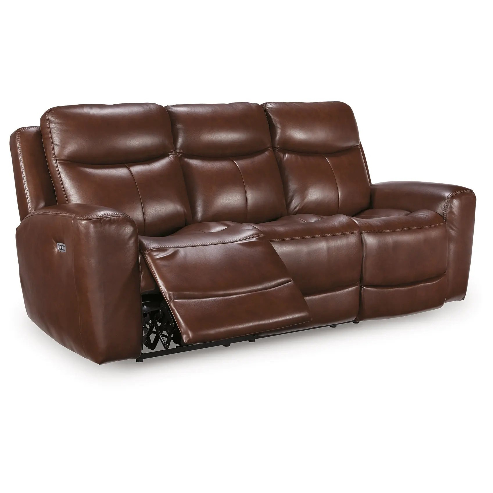 Next Move Leather Power Reclining Living Room Set with Adjustable Headrest