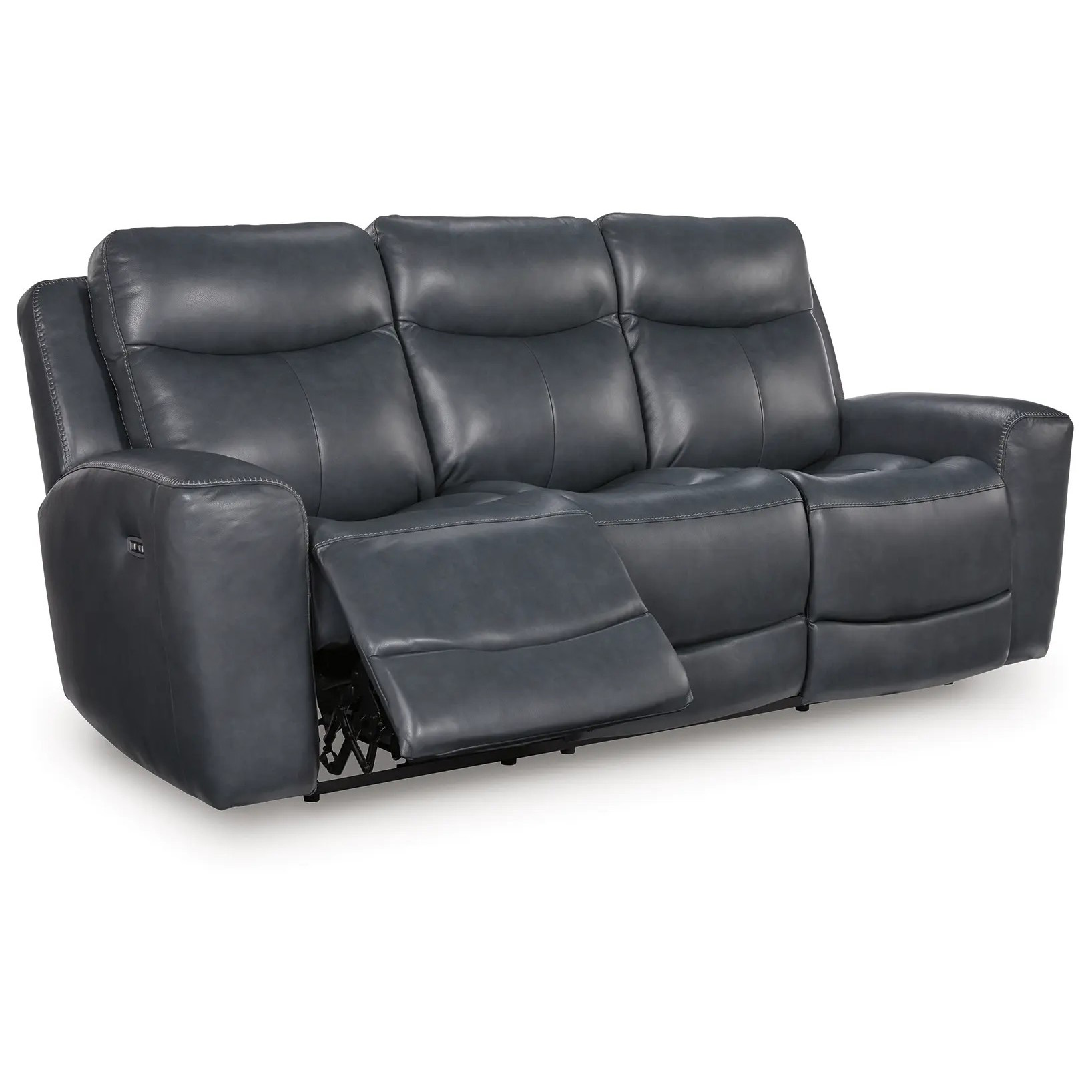 Next Move Leather Power Reclining Living Room Set with Adjustable Headrest