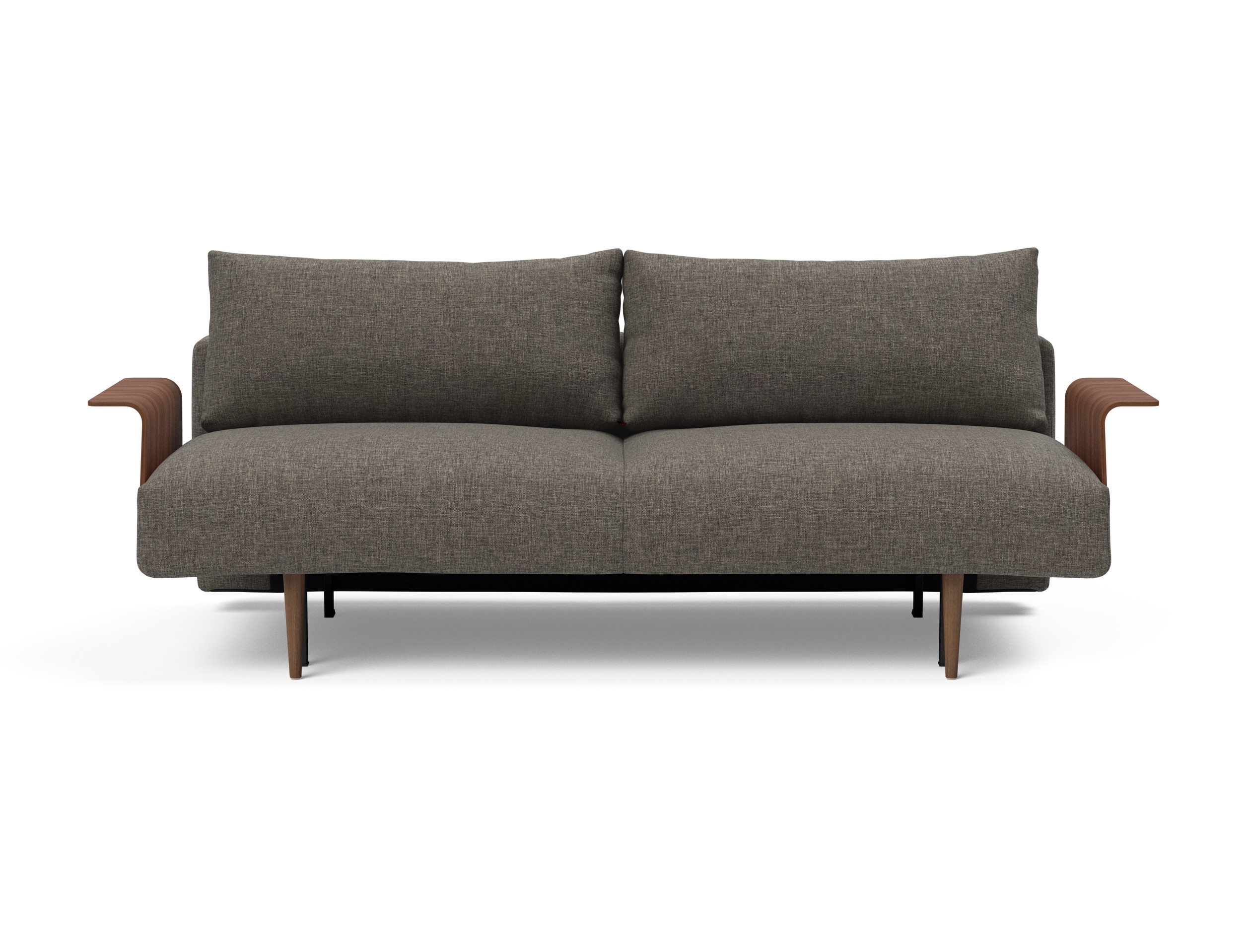 Frode Fabric Sofa Bed w/Walnut Arms