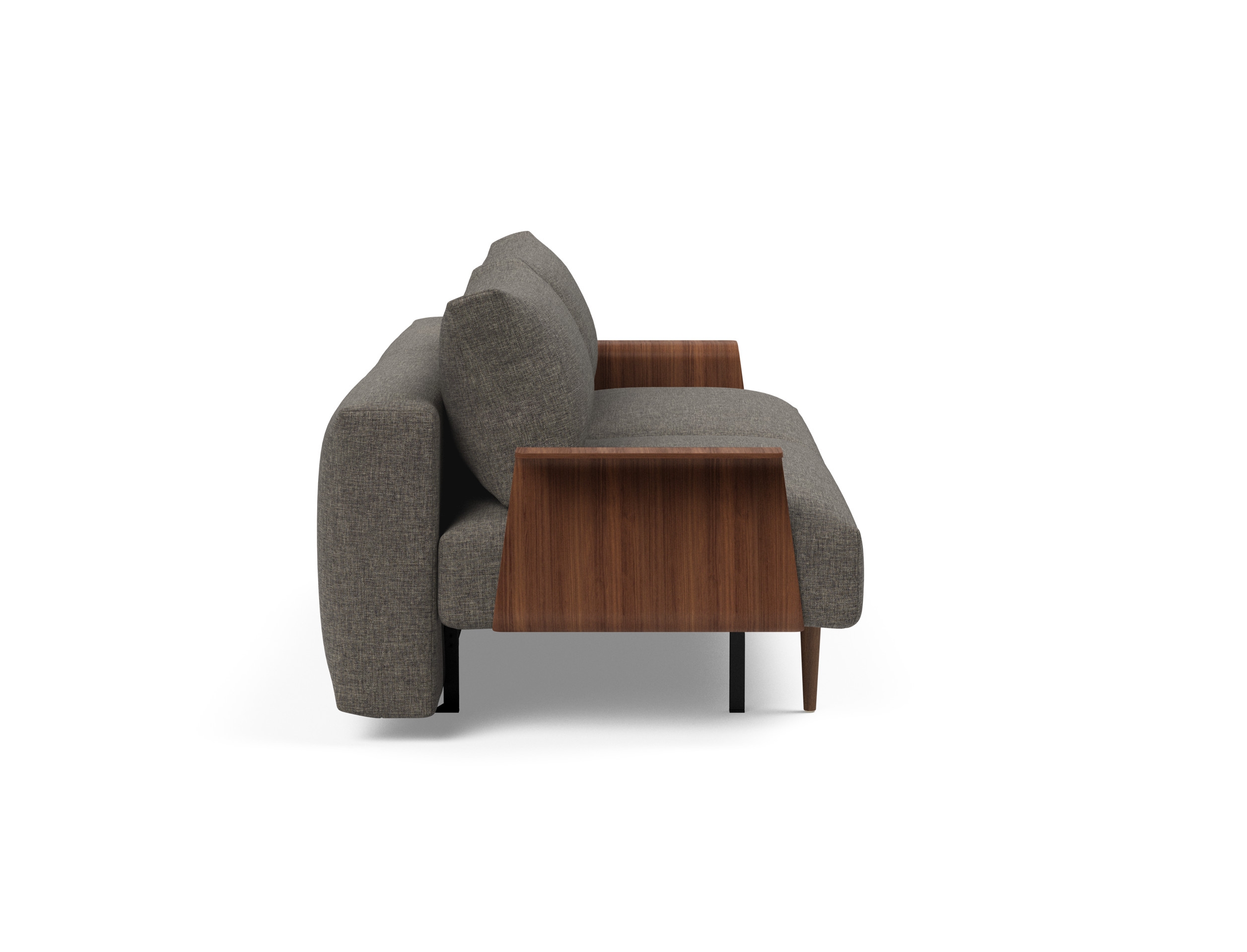Frode Fabric Sofa Bed w/Walnut Arms