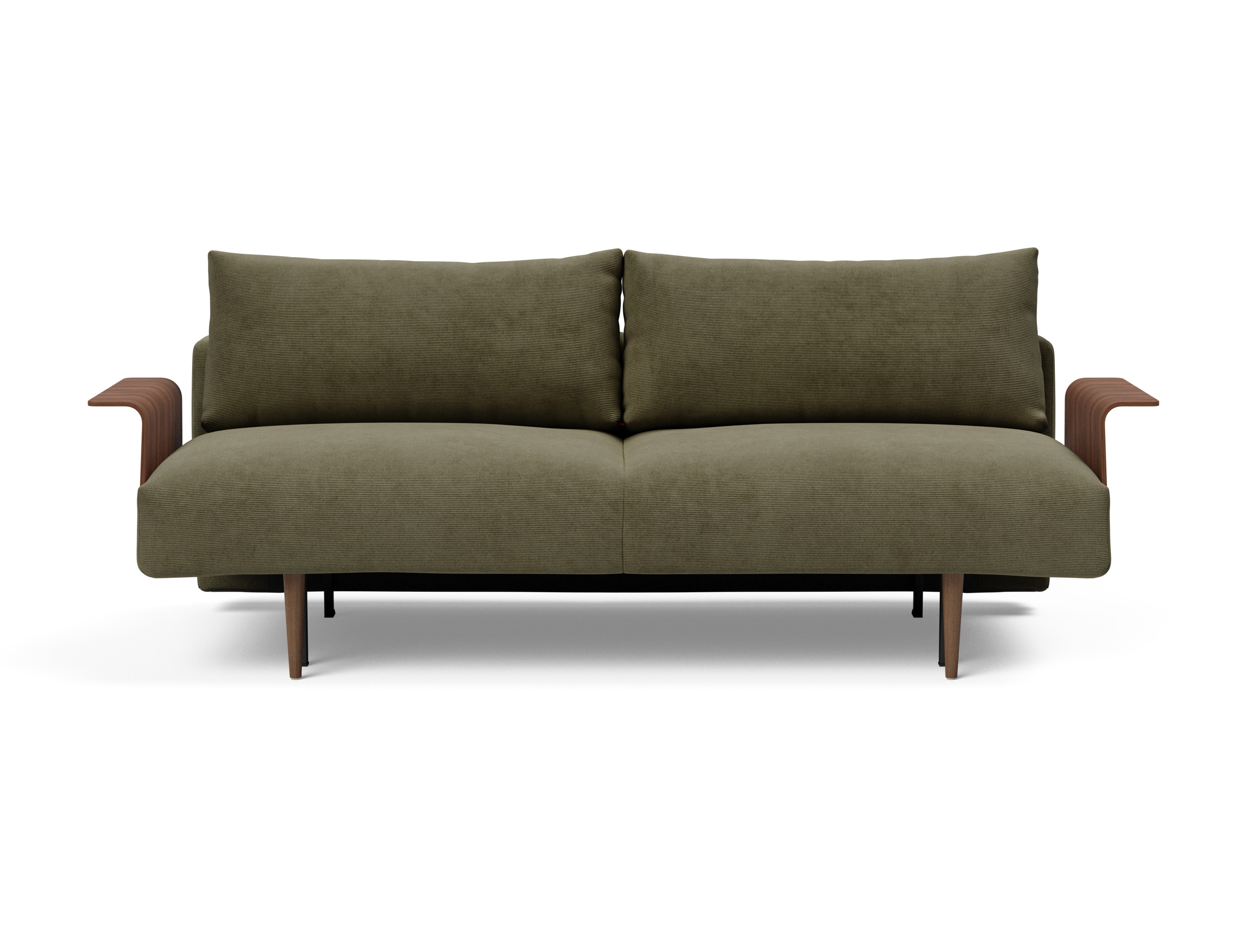 Frode Fabric Sofa Bed w/Walnut Arms
