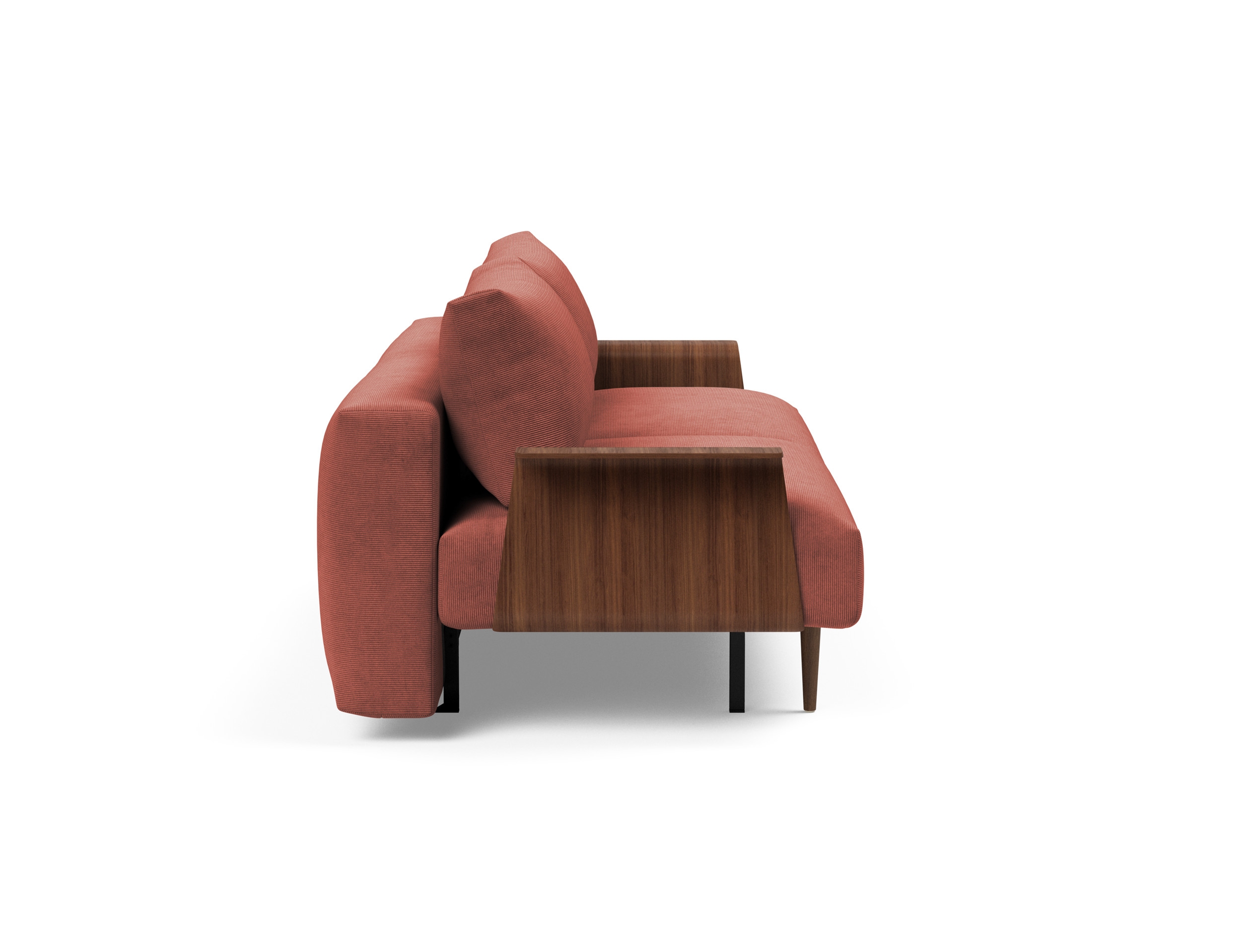Frode Fabric Sofa Bed w/Walnut Arms