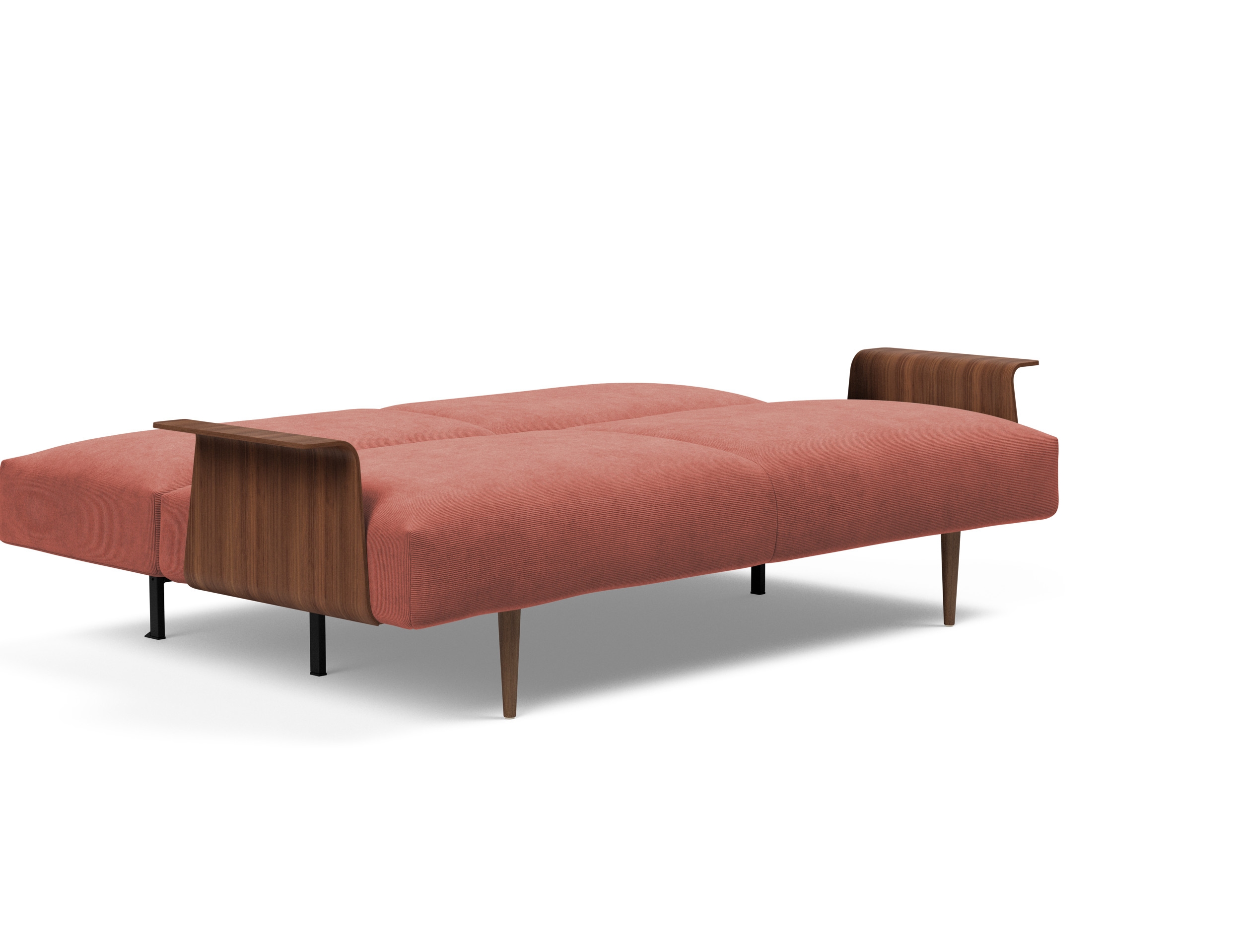 Frode Fabric Sofa Bed w/Walnut Arms