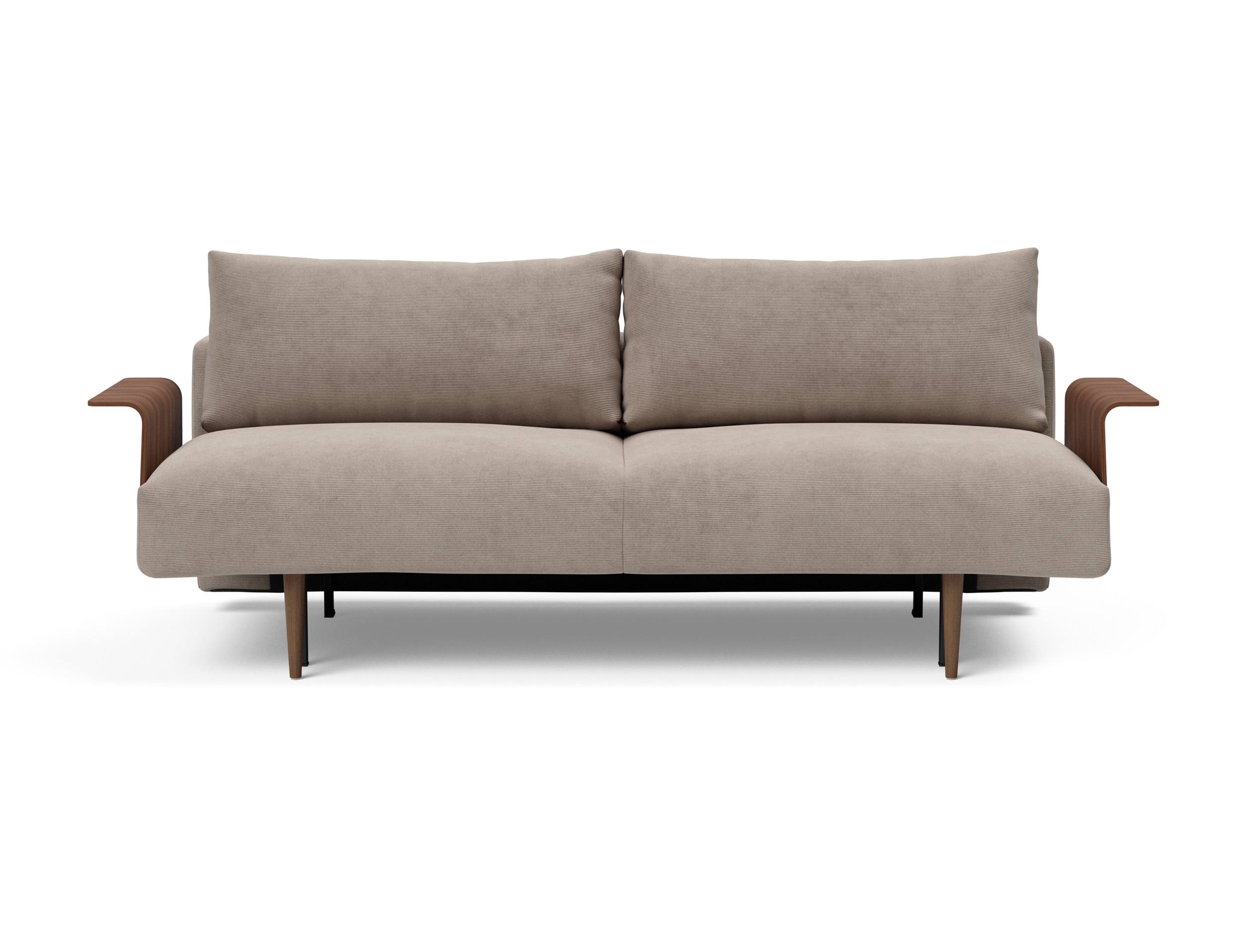 Frode Fabric Sofa Bed w/Walnut Arms