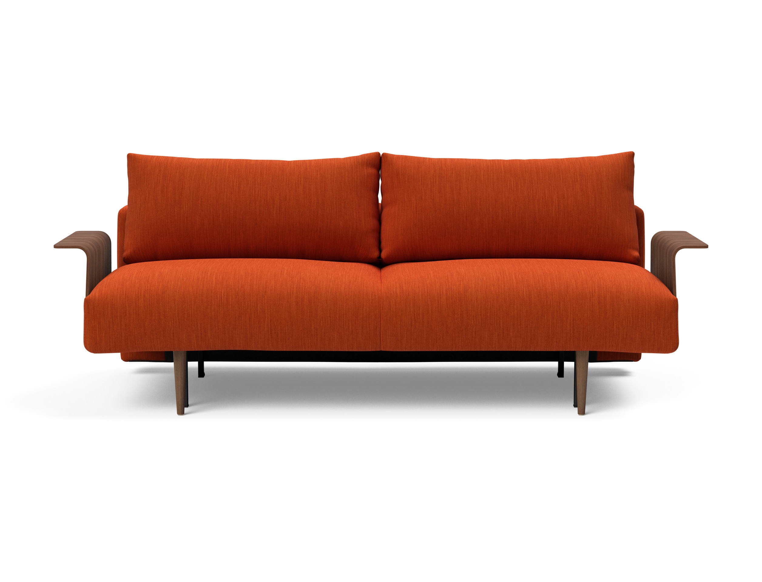 Frode Fabric Sofa Bed w/Walnut Arms