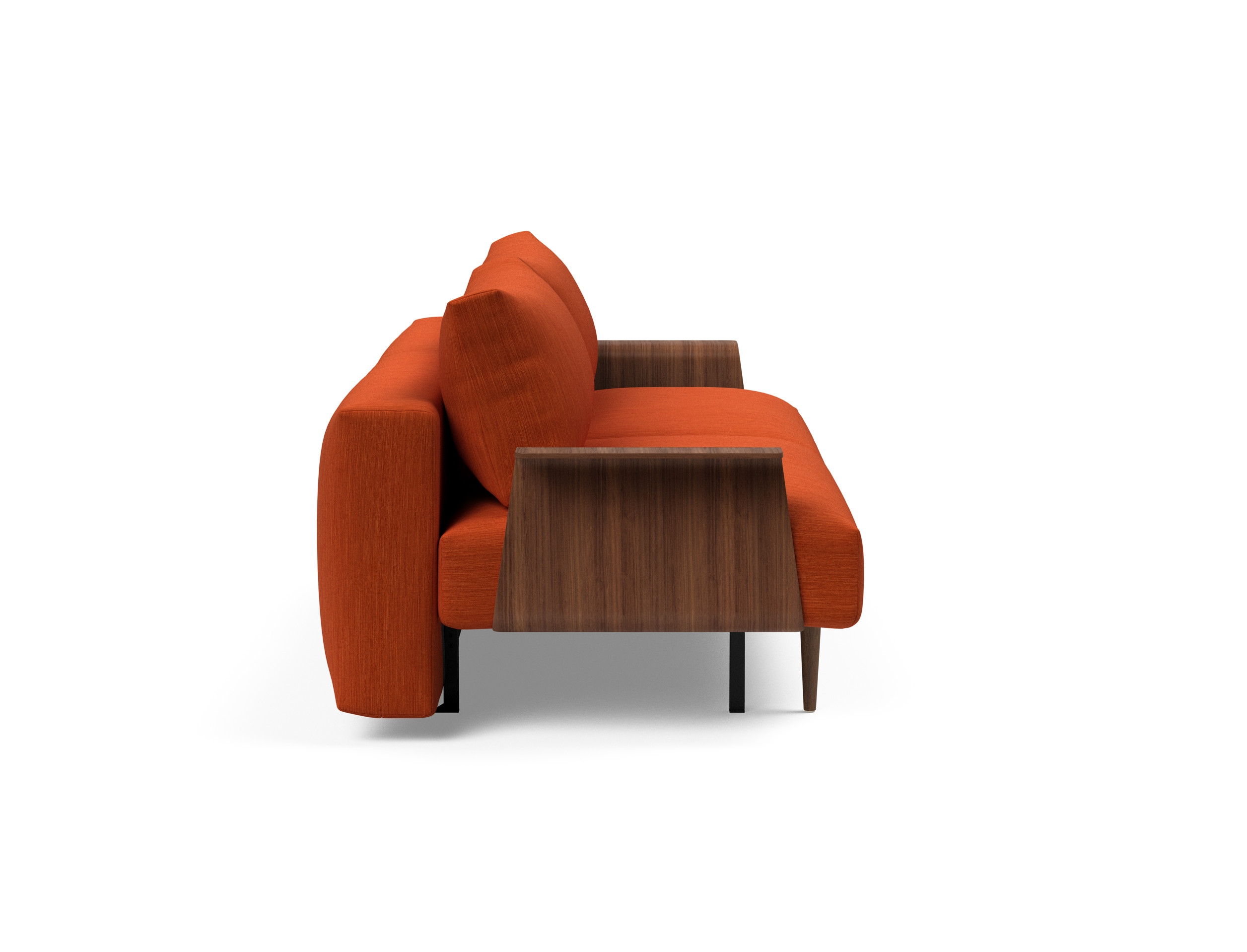 Frode Fabric Sofa Bed w/Walnut Arms