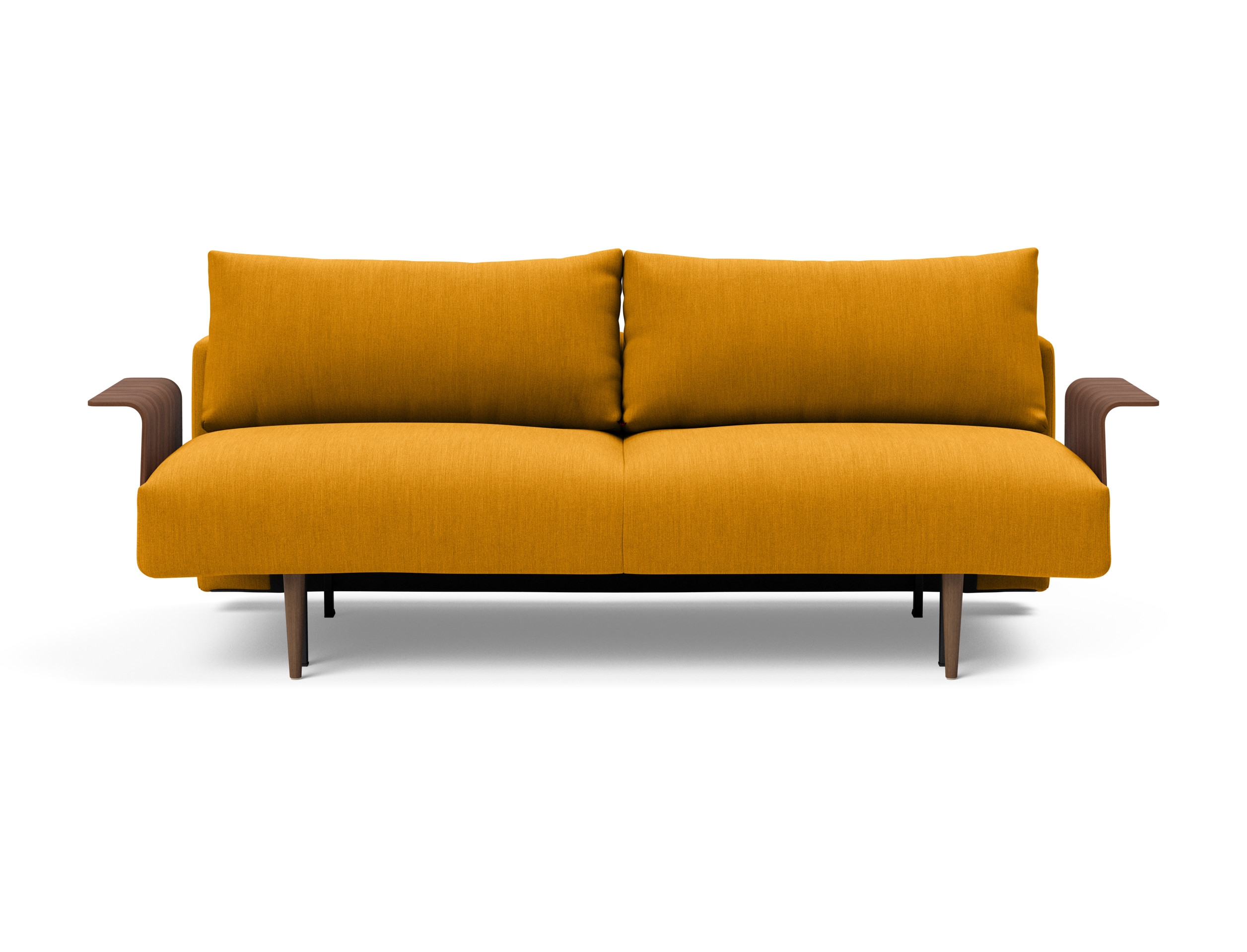 Frode Fabric Sofa Bed w/Walnut Arms