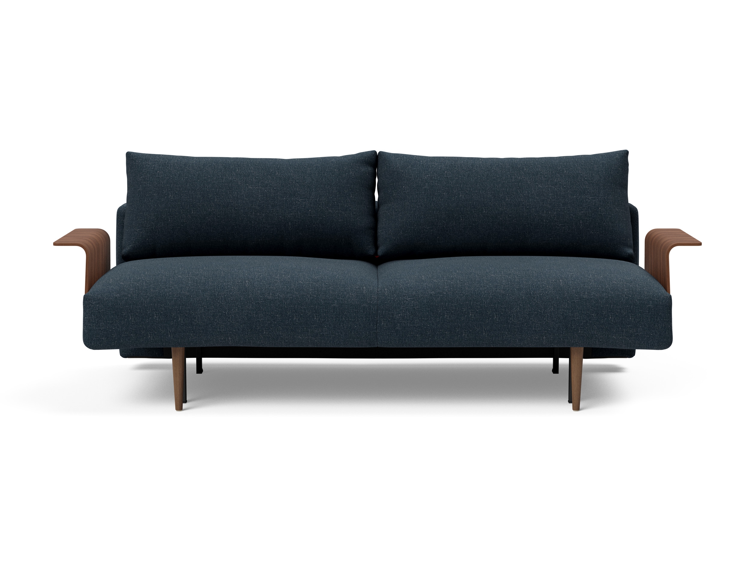 Frode Fabric Sofa Bed w/Walnut Arms