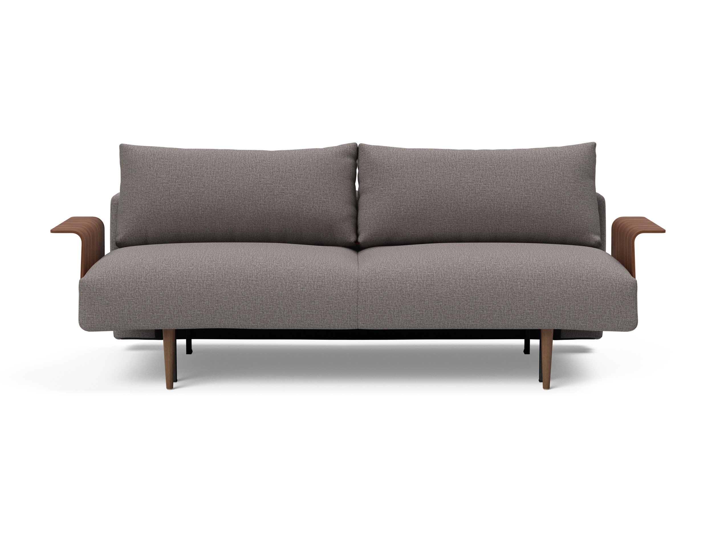 Frode Fabric Sofa Bed w/Walnut Arms