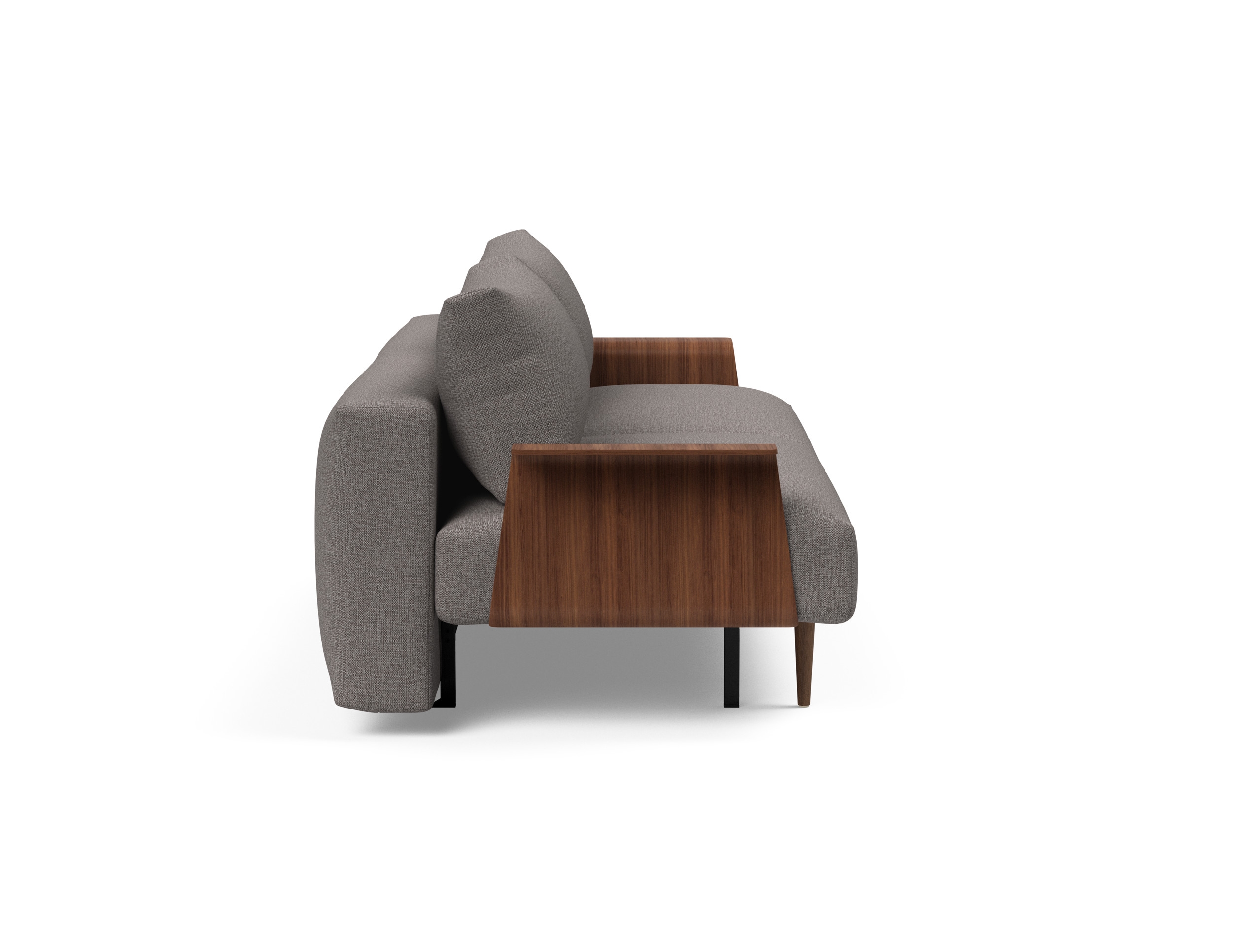 Frode Fabric Sofa Bed w/Walnut Arms