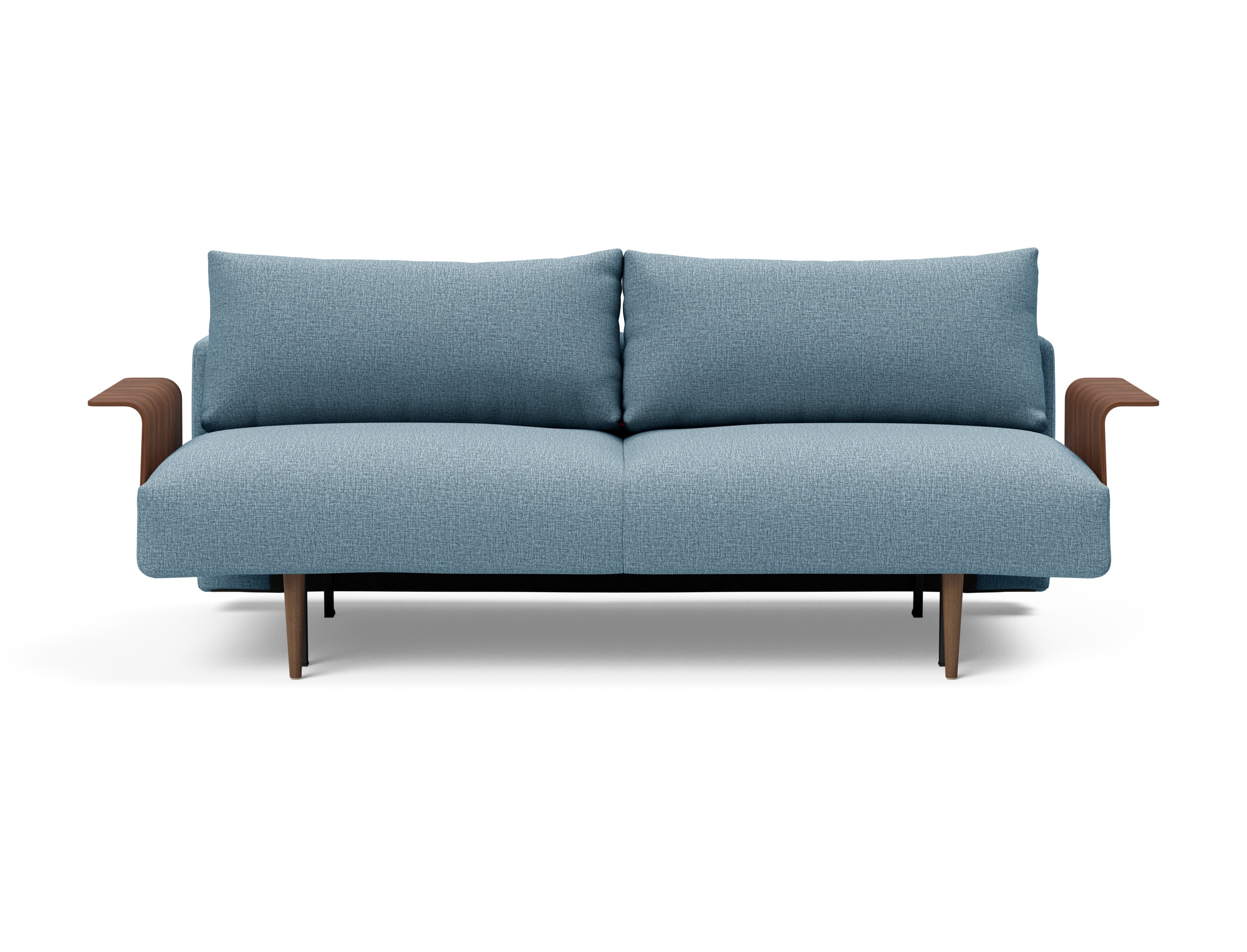 Frode Fabric Sofa Bed w/Walnut Arms
