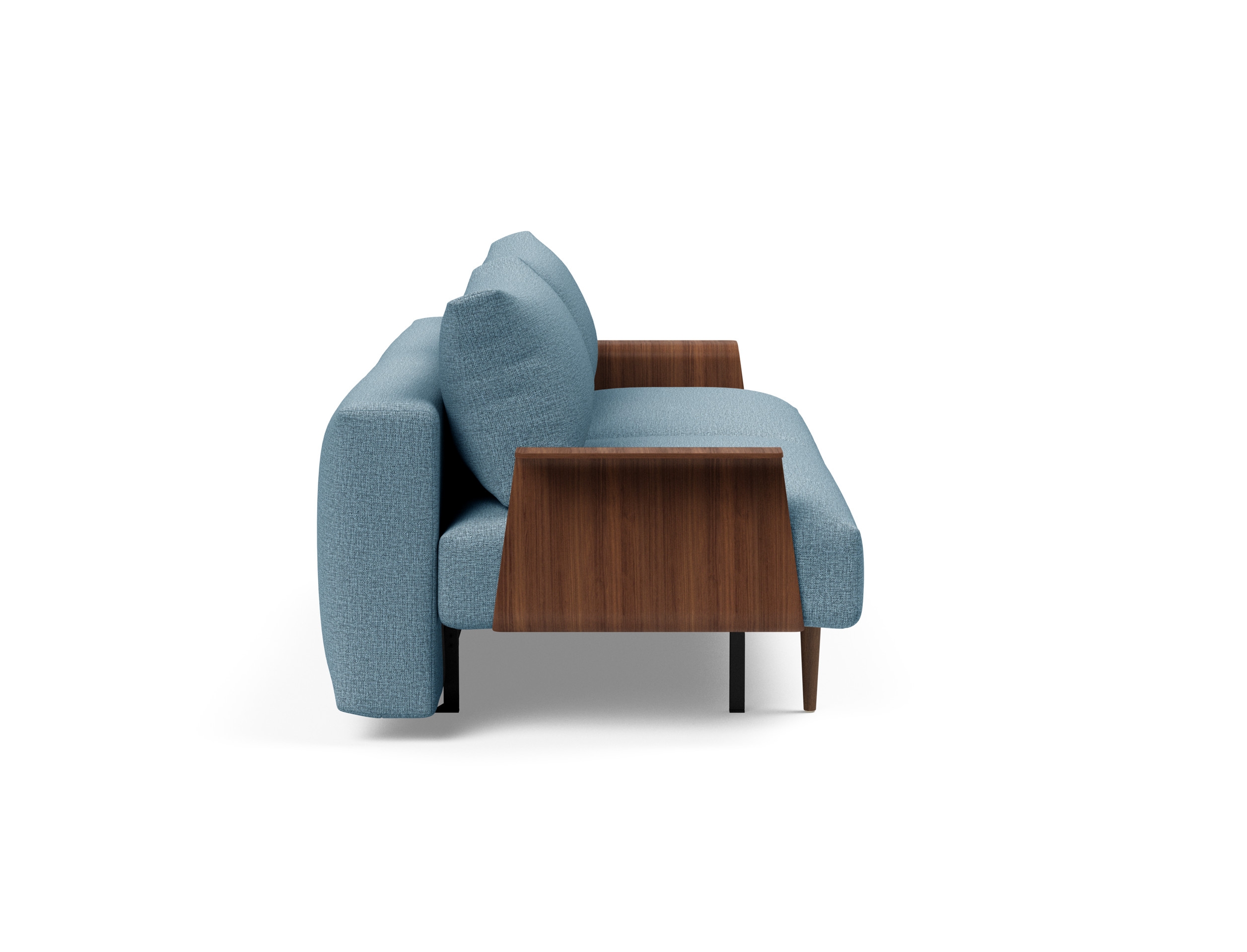 Frode Fabric Sofa Bed w/Walnut Arms