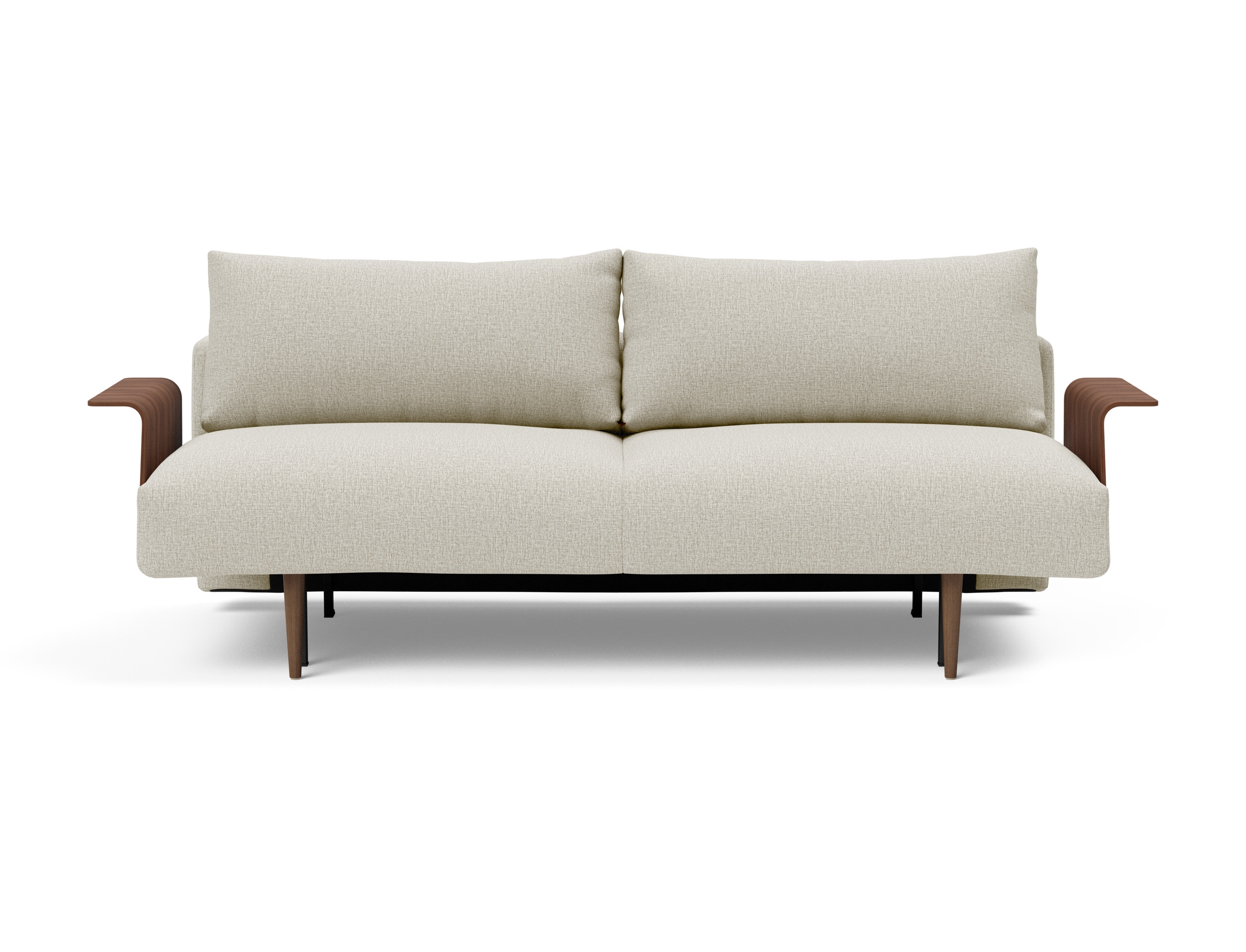 Frode Fabric Sofa Bed w/Walnut Arms