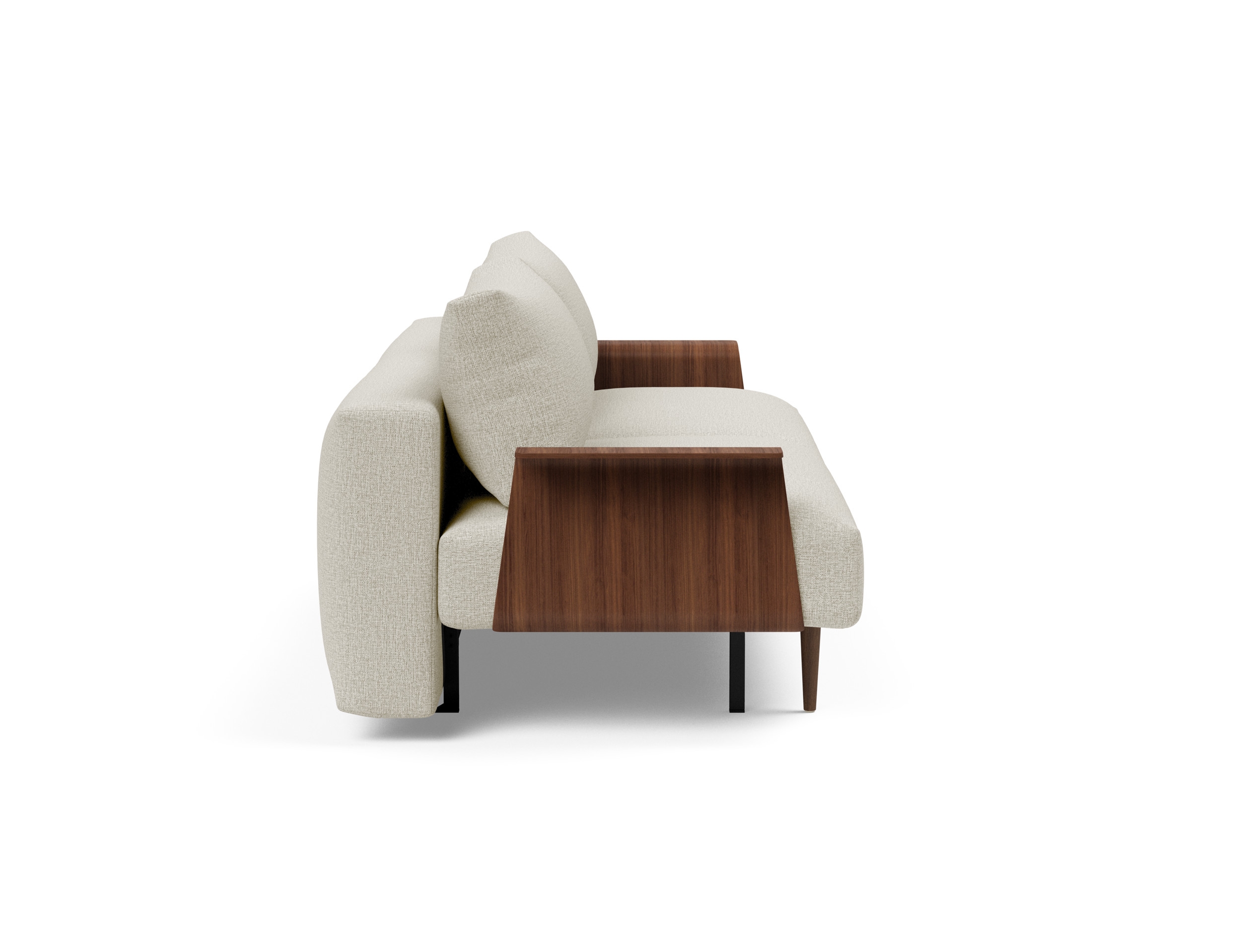 Frode Fabric Sofa Bed w/Walnut Arms