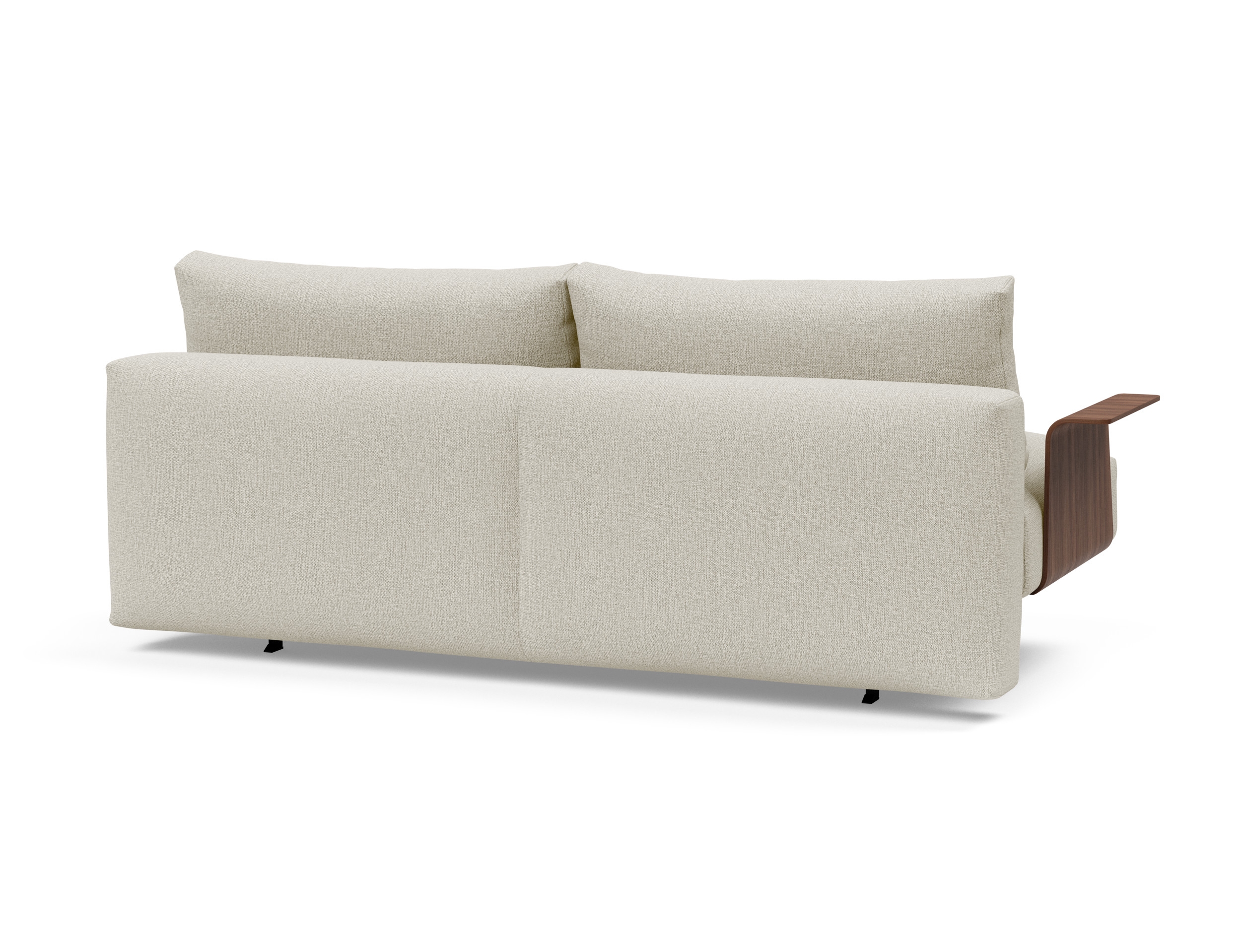 Frode Fabric Sofa Bed w/Walnut Arms