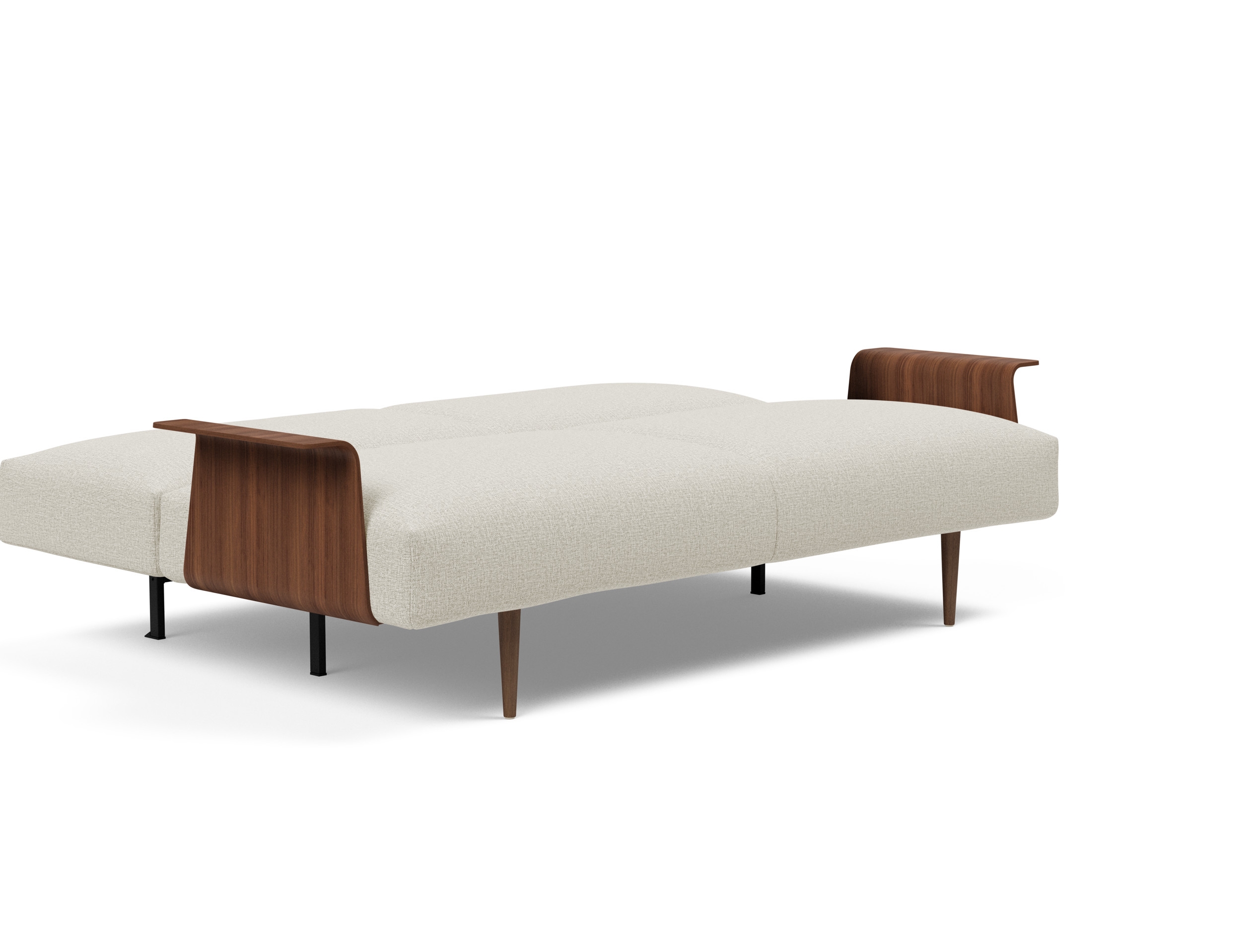 Frode Fabric Sofa Bed w/Walnut Arms